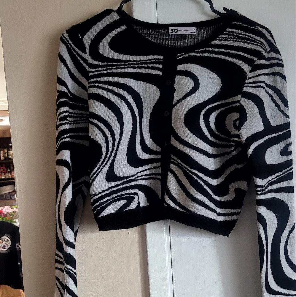 S.O Black/ White sweater